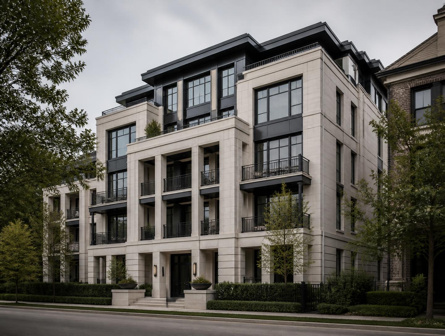 The completed Grand Residences building